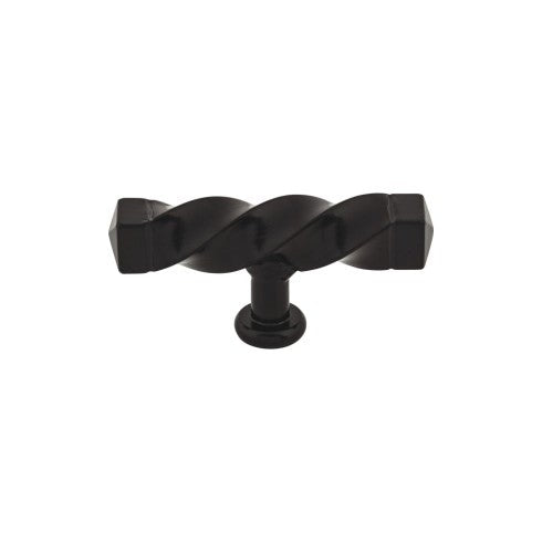 Top Knobs Square Twist T-Handle 3 3/16" c-c in Patina Black