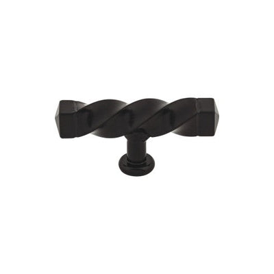 Top Knobs Square Twist T-Handle 3 3/16" c-c in Patina Black