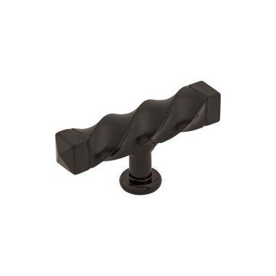Top Knobs Square Twist T-Handle 3 3/16" c-c in Patina Black