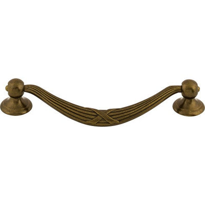 Top Knobs Ribbon & Reed Drop Pull 5 1/16" c-c in German Bronze