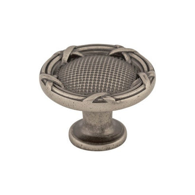 Top Knobs Ribbon & Reed Knob 1 1/4" in Pewter Antique