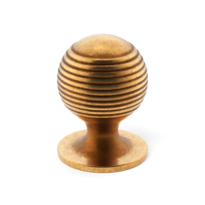 Armac Martin Merrick Cabinet Knob in 19mm / Burnished Brass