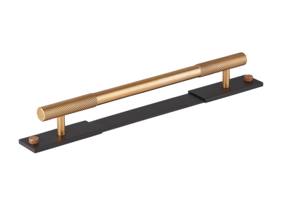Armac Martin MIX Diamond Knurled Cabinet Handle & Backplate - Mixed Finish