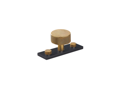 Armac Martin MIX Diamond Knurled Cabinet Knob & Backplate - Mixed Finish