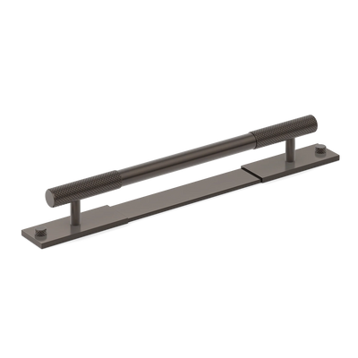 Armac Martin MIX Diamond Knurled Pull Handle & Backplate in 128mm / Dark Bronze