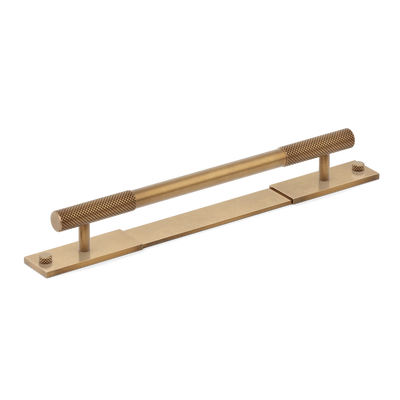 Armac Martin MIX Diamond Knurled Pull Handle & Backplate in 128mm / Fine English Antique