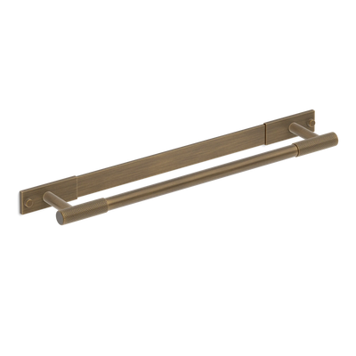 Armac Martin MIX Diamond Knurled Bath Towel Rail & Backplate in 450mm / Satin Antique Satin Lacquered