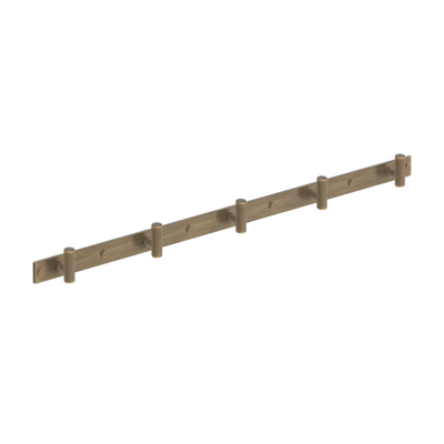 Armac Martin MIX Diamond Knurled Wall Hook Rack in 684mm (5 hooks) / Satin Antique Satin Lacquered