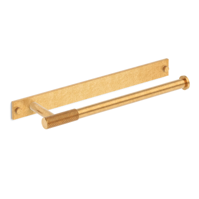Armac Martin MIX Diamond Knurled Hand Towel Rail & Backplate in 250mm / Burnished Brass
