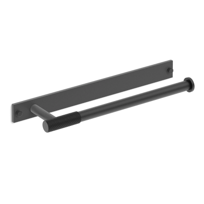 Armac Martin MIX Diamond Knurled Hand Towel Rail & Backplate in 250mm / Matt Black Lacquered