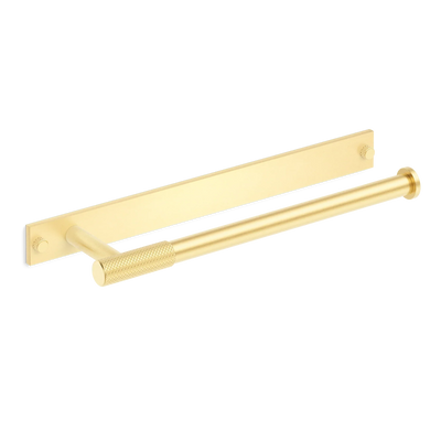 Armac Martin MIX Diamond Knurled Hand Towel Rail & Backplate in 250mm / Satin Brass Satin Lacquered
