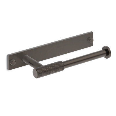 Armac Martin MIX Diamond Knurled Toilet Roll Holder & Backplate in 232mm / Dark Bronze