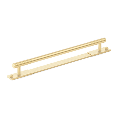 Armac Martin MIX Straight Knurled Cabinet & Appliance Pulls in 384mm / Satin Brass Unlacquered