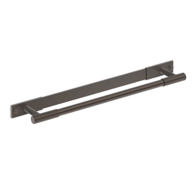 Armac Martin MIX Straight Knurled Bath Towel Rail & Backplate in 450mm / Dark Bronze