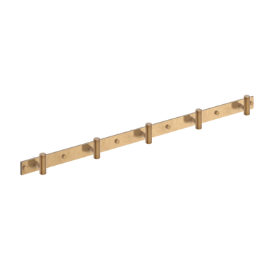 Armac Martin MIX Straight Knurled Wall Hook Rack in 684mm (5 hooks) / Fine English Antique