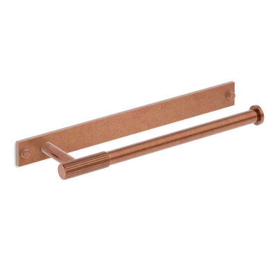 Armac Martin MIX Straight Knurled Hand Towel Rail & Backplate in 250mm / Aged Copper