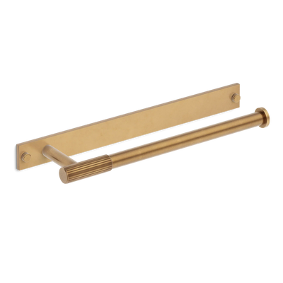 Armac Martin MIX Straight Knurled Hand Towel Rail & Backplate in 250mm / Fine English Antique