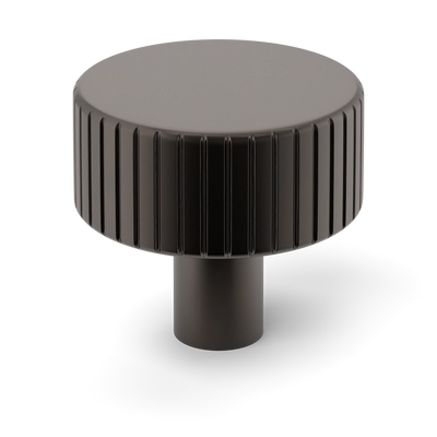Armac Martin MIX Straight Knurled Cabinet Knob in 32mm / Dark Bronze