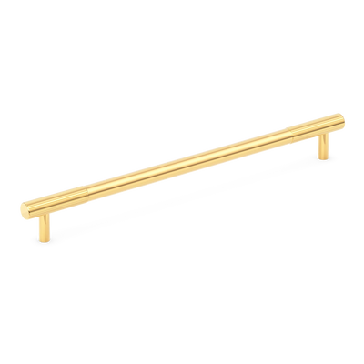 Armac Martin MIX Straight Knurled Cabinet & Appliance Pulls in 384mm / Polished Brass Lacquered