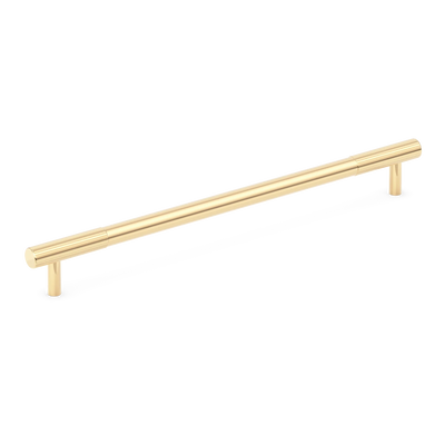 Armac Martin MIX Straight Knurled Cabinet & Appliance Pulls in 384mm / Polished Brass Unlacquered