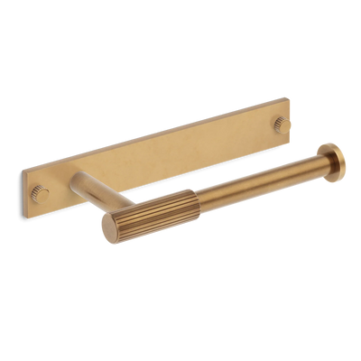 Armac Martin MIX Straight Knurled Toilet Roll Holder & Backplate in 232mm / Fine English Antique