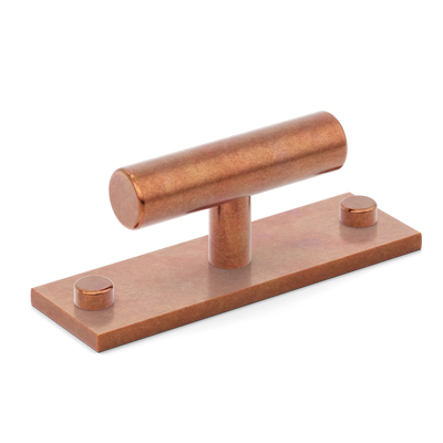 Armac Martin MIX Plain T-bar Handle & Backplate in 65mm / Aged Copper