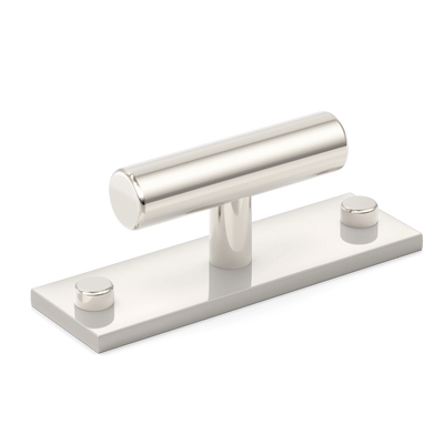 Armac Martin MIX Plain T-bar Handle & Backplate in 65mm / Polished Nickel Plate
