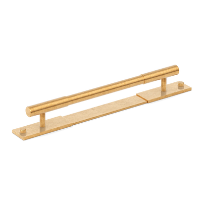 Armac Martin MIX Plain Cabinet Handle & Backplate in 128mm / Burnished Brass