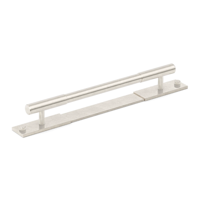 Armac Martin MIX Plain Cabinet Handle & Backplate in 128mm / Barrelled Nickel Plate