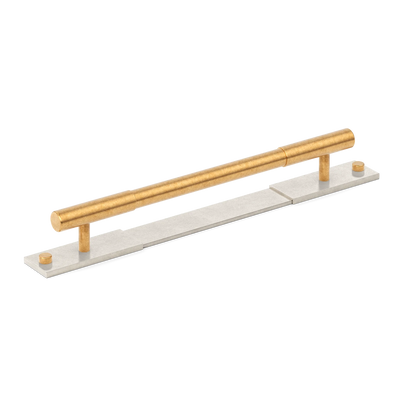 Armac Martin MIX Plain Cabinet Handle & Backplate - Mixed Finish in 128mm