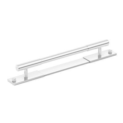 Armac Martin MIX Plain Cabinet Handle & Backplate in 128mm / Polished Chrome Plate