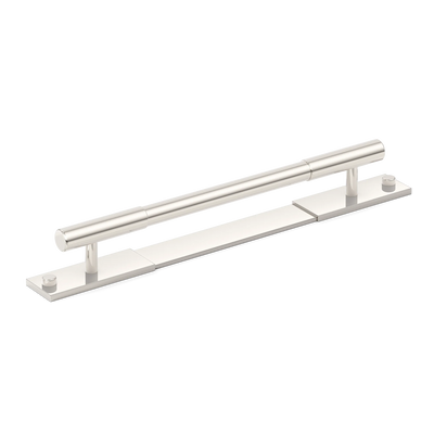Armac Martin MIX Plain Cabinet Handle & Backplate in 128mm / Polished Nickel Plate