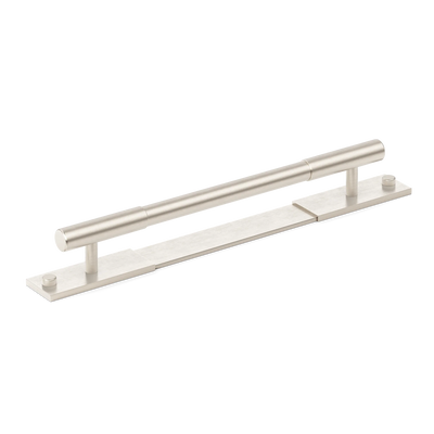 Armac Martin MIX Plain Cabinet Handle & Backplate in 128mm / Satin Nickel Plate