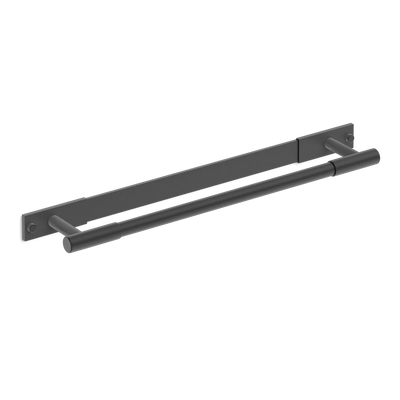 Armac Martin MIX Plain Bath Towel Rail & Backplate in 450mm / Matt Black Lacquered