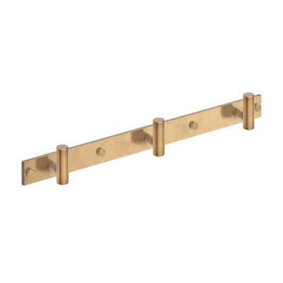 Armac Martin MIX Plain Wall Hook Rack in 384mm (3 hooks) / Fine English Antique