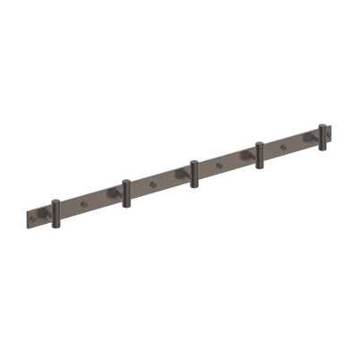 Armac Martin MIX Plain Wall Hook Rack in 684mm (5 hooks) / Dark Bronze