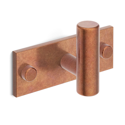Armac Martin MIX Plain Single Horizontal Wall Hook in 84mm / Aged Copper