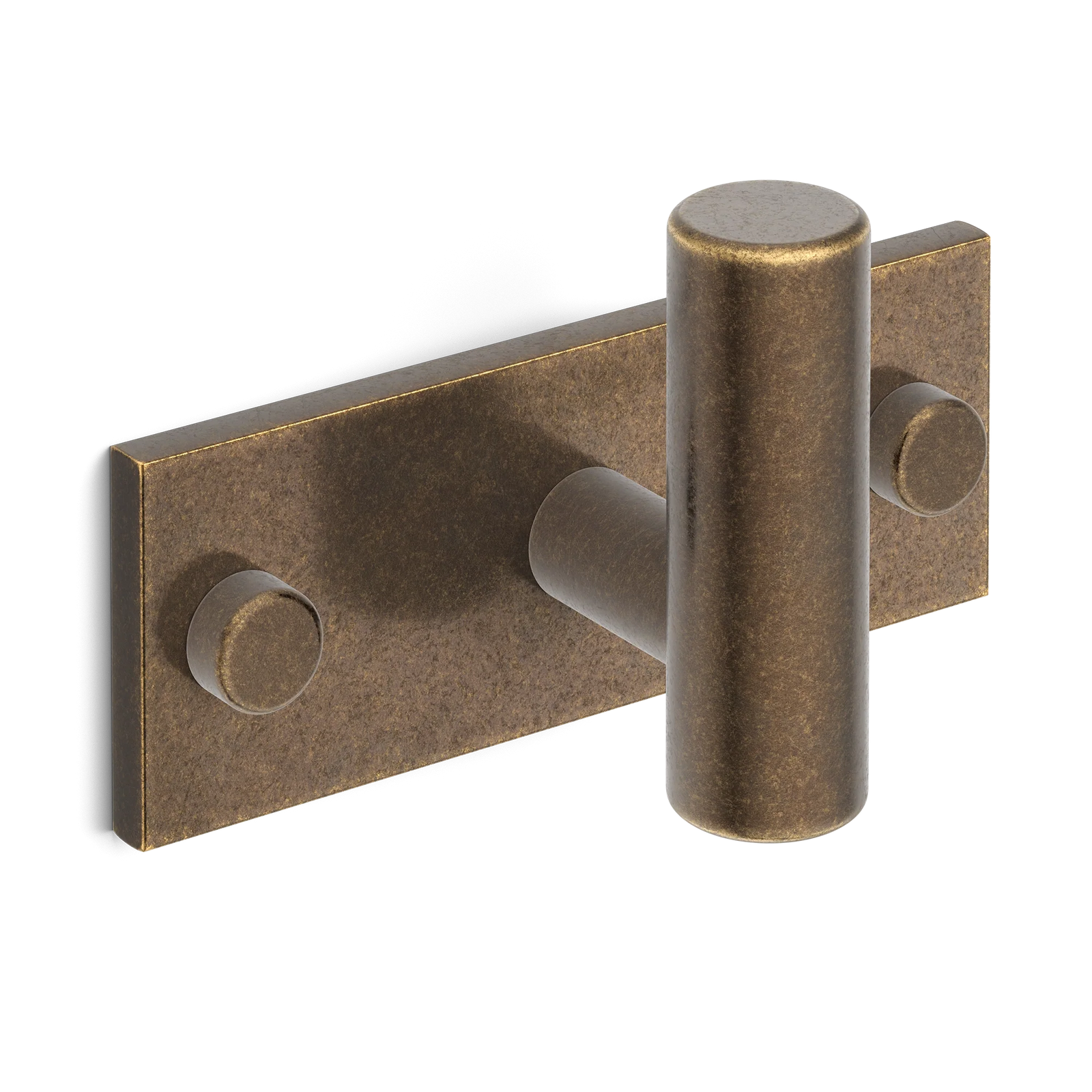 Armac Martin MIX Plain Single Horizontal Wall Hook in 84mm / Dark Aged Brass