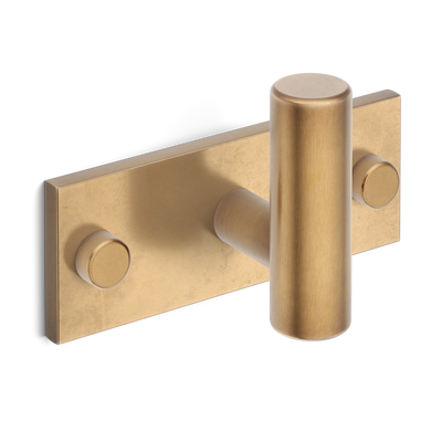 Armac Martin MIX Plain Single Horizontal Wall Hook in 84mm / Fine English Antique