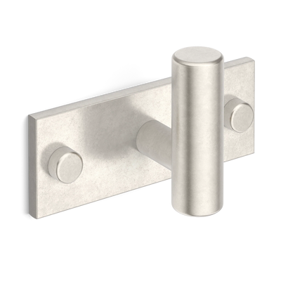 Armac Martin MIX Plain Single Horizontal Wall Hook in 84mm / Barrelled Nickel Plate