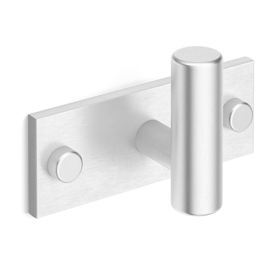 Armac Martin MIX Plain Single Horizontal Wall Hook in 84mm / Satin Chrome Plate