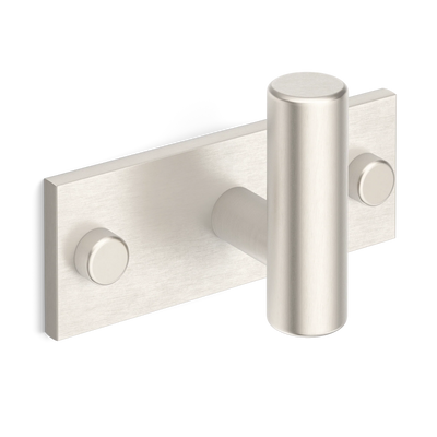 Armac Martin MIX Plain Single Horizontal Wall Hook in 84mm / Satin Nickel Plate
