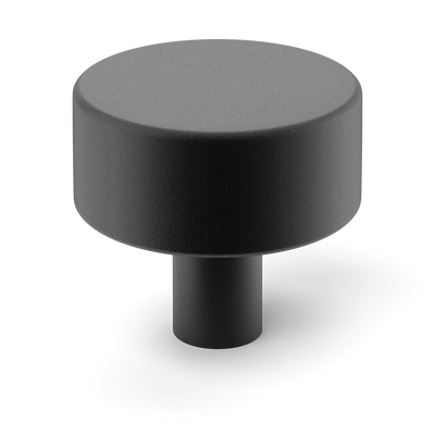 Armac Martin MIX Plain Cabinet Knob in 32mm / Matt Black Lacquered
