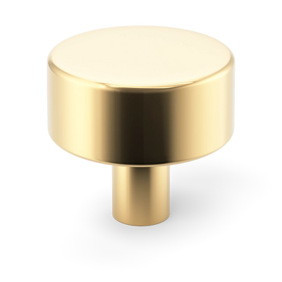 Armac Martin MIX Plain Cabinet Knob in 32mm / Polished Brass Unlacquered