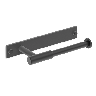 Armac Martin MIX Plain Toilet Roll Holder & Backplate in 232mm / Matt Black Lacquered