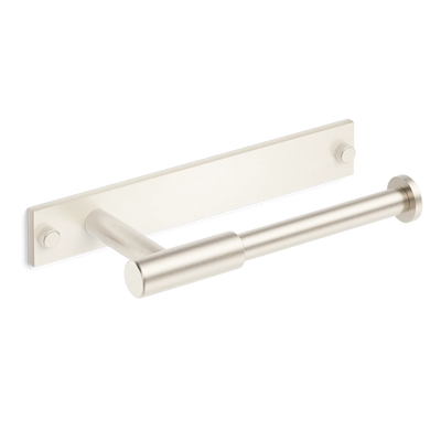 Armac Martin MIX Plain Toilet Roll Holder & Backplate in 232mm / Satin Nickel Plate