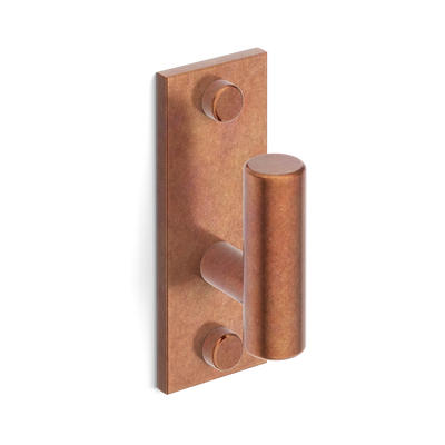 Armac Martin MIX Plain Single Vertical Wall Hook in 84mm / Aged Copper