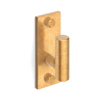 Armac Martin MIX Plain Single Vertical Wall Hook in 84mm / Burnished Brass