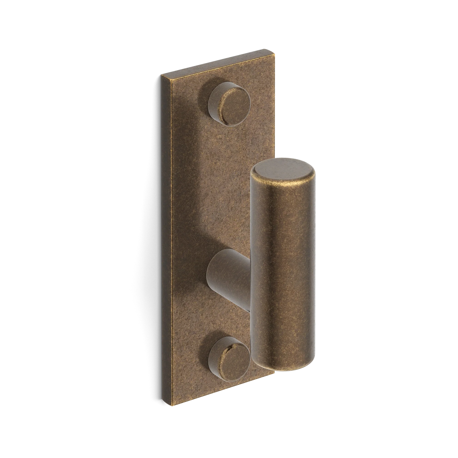 Armac Martin MIX Plain Single Vertical Wall Hook in 84mm / Dark Aged Brass