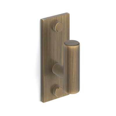 Armac Martin MIX Plain Single Vertical Wall Hook in 84mm / Satin Antique Satin Lacquered